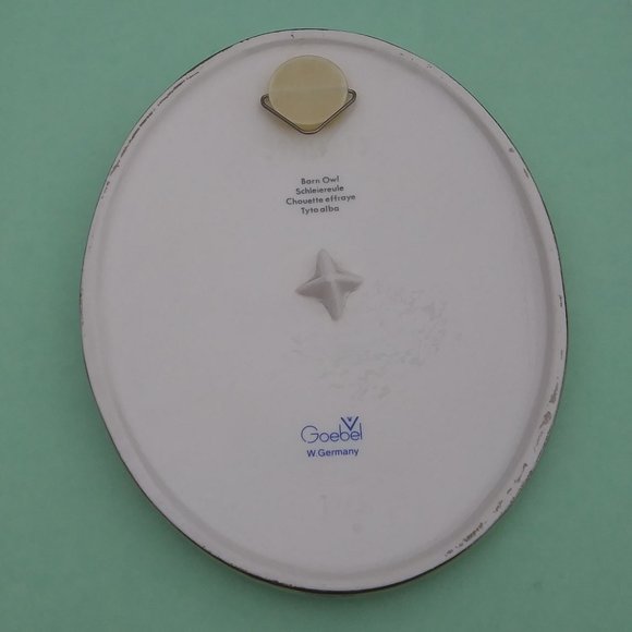 Vintage 1975 Goebel West Germany Hand Painted Barn Owl Ceramic Plaque F Kirchner - Picture 6 of 14